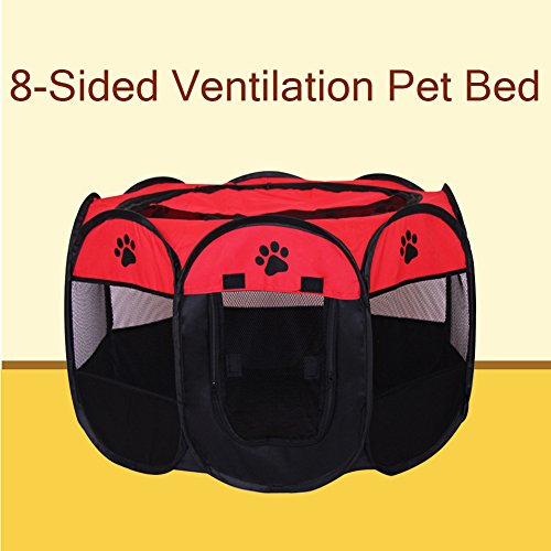 Cama para mascotas, portátil, plegable, de tela para jugar a mascotas, cachorros, perros, gatos, conejos, cobayas, corrales, corrales de juegos