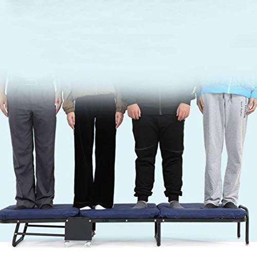 Cama plegable Oficina individual Pausa para el almuerzo Cama Siesta Hogar 3 Cama de esponja plegable Camping al aire libre Cama de campamento Fundas para muebles de patio (Color: B, Tamaño: 65cm)
