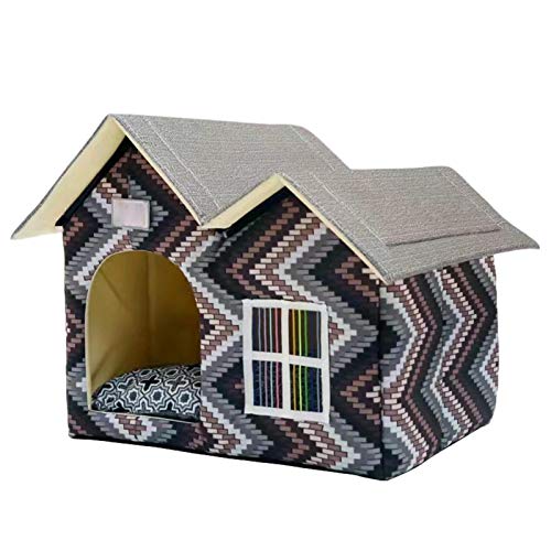 Casa Para Perros, Casa Para Gatos, Caseta Impermeable Para Perros, Casa Para Mascotas Resistente A La Intemperie, Casa Para Perros Interior Al Aire Libre Refugio Para Cachorros Fácil De Montar