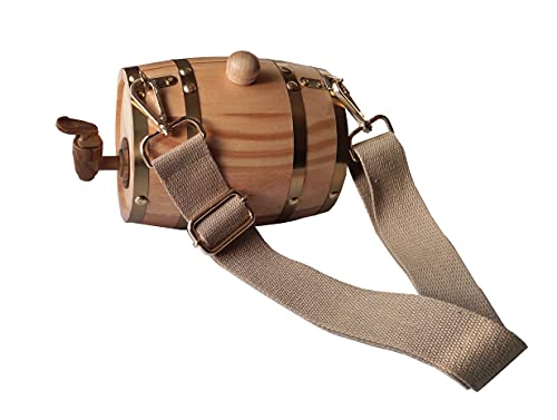 Collar de barril de rescate de St Bernard, collar de barril de San Bernardo para perro, barril de 1/2 litros con aros ajustables para mascotas (barril de 3/4 litros)