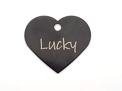 CopterFarm Marca Perros y Gatos Marca Corazón Mascota Aluminio | Perros & Gatos | Incluye Grabado | Muchos Colores | – Zapata | Ligero – Resistente