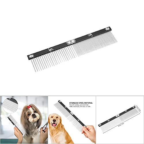 Cortapelos para mascotas Peine Cortapelos para gatos Peine para peluquería Peluquería Peine para mascotas Peine para recortador ancho Peine para mascotas Herramienta para el cuidado del(black)