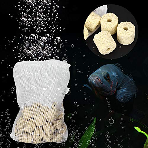 Cuque Venta Loca Anillo de bacterias de filtración de Agua, Anillo de bacterias de pecera de Agua purificada, Material de filtración de cerámica filtrada eficazmente Acuario para pecera