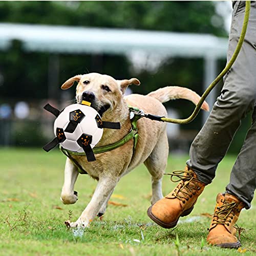 CUYUFIA Pelota de fútbol para perro, juguete para mascotas, pelota de entrenamiento para perros, pelota interactiva al aire libre, para jugar perros