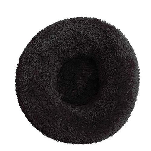 Decdeal Cama de Gato Donut Base Cama Redonda Impermeable Antideslizante Lavable a Máquina Duradera para Mascotas Cama de Lujo Mullida para Perros Cachorros Gatitos 60cm 750g