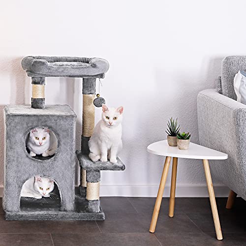 Dibea lionto by Árbol rascador Árbol Escalador Árbol para Gatos Altura 80 cm Color Gris Oscuro