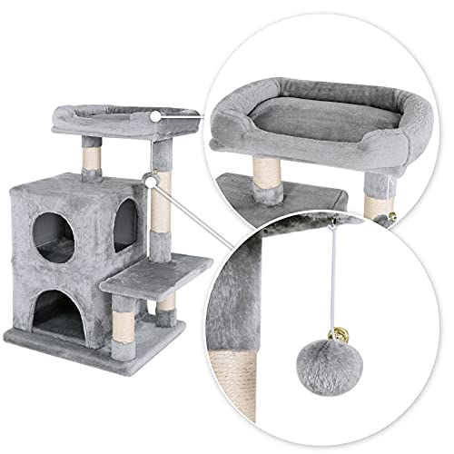 Dibea lionto by Árbol rascador Árbol Escalador Árbol para Gatos Altura 80 cm Color Gris Oscuro