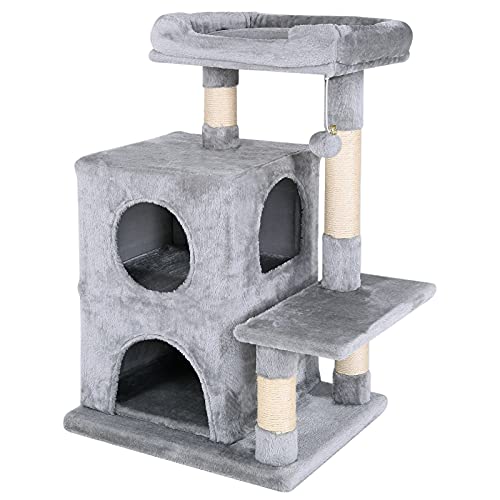 Dibea lionto by Árbol rascador Árbol Escalador Árbol para Gatos Altura 80 cm Color Gris Oscuro
