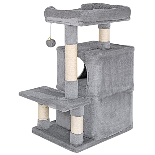 Dibea lionto by Árbol rascador Árbol Escalador Árbol para Gatos Altura 80 cm Color Gris Oscuro