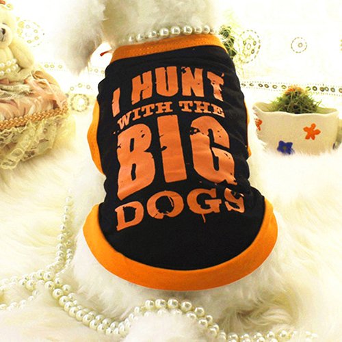 dragonaur-home decor Chaleco de verano para mascotas con letras grandes, impresas, perros, gatos, camiseta deportiva, ropa para cachorros pequeños y medianos L