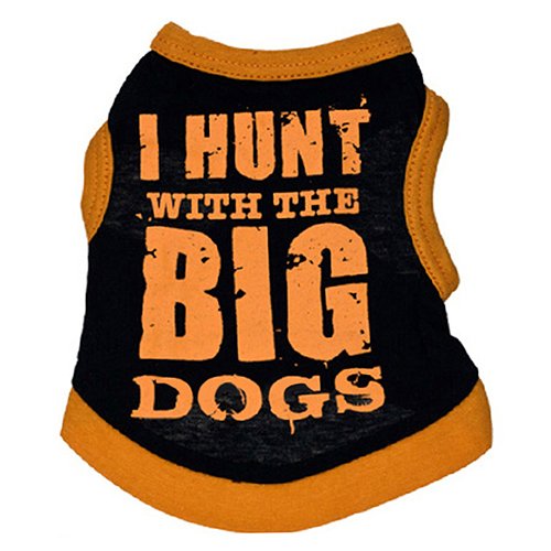 dragonaur-home decor Chaleco de verano para mascotas con letras grandes, impresas, perros, gatos, camiseta deportiva, ropa para cachorros pequeños y medianos L