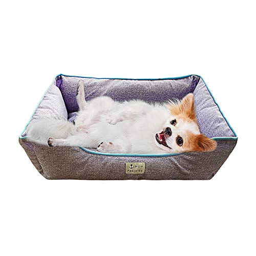 DZL- Cama de Perros y Mascotas Básica Desmontable y Extraíble Regalo Manta Perro Camas para Perros Gatos Alfombra para Mascotas(XL-72 * 92 * 22CM, Morado)