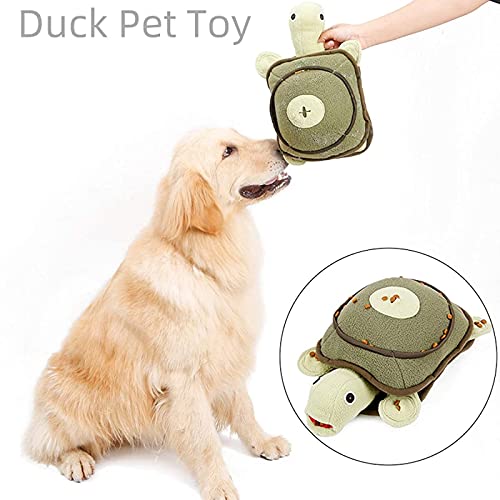Eortzxk Alfombrilla para Snuffle, Paño Suave de Peluche de Peluche Juguete Realista Peluche de Juguete Suave Perro Perro Cachorro Tortuga Forma rellena chirrido Juguete 8.66z15.75z3.94, Forging Habil