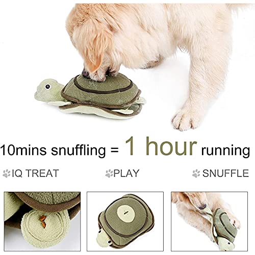 Eortzxk Alfombrilla para Snuffle, Paño Suave de Peluche de Peluche Juguete Realista Peluche de Juguete Suave Perro Perro Cachorro Tortuga Forma rellena chirrido Juguete 8.66z15.75z3.94, Forging Habil