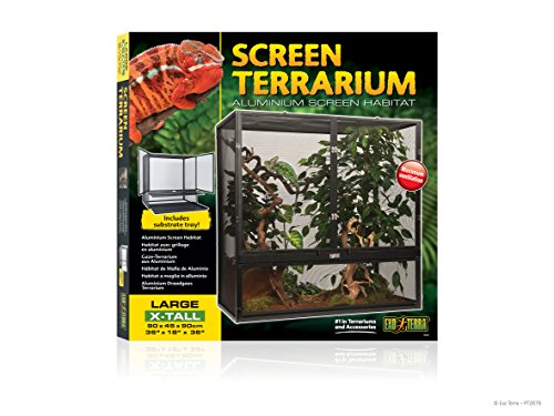 EXO TERRA Terrario de Malla Mediano/Extra-Alto, 90 x 45 x 90 cm