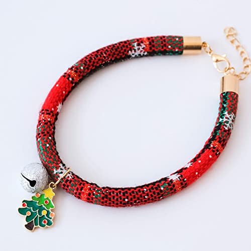 farfi Collar para mascotas llamativo de poliéster resistente al desgaste con diseño de campanas temáticas de Navidad estilo collar para caseras de campanas para la tienda de cachorros