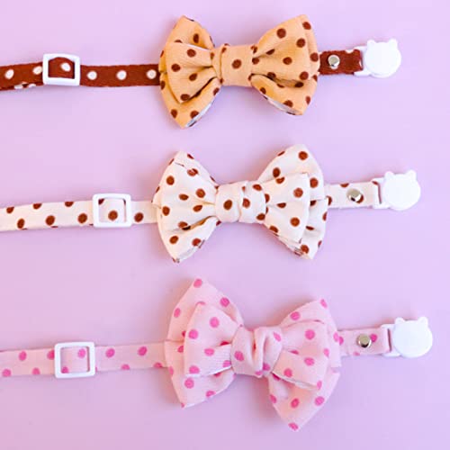 farfi Mascotas cuello arco onda punto patrón decoración accesorios ajustable Breakaway mascotas perros gatos Bowknot collar para festival gato collar mascota