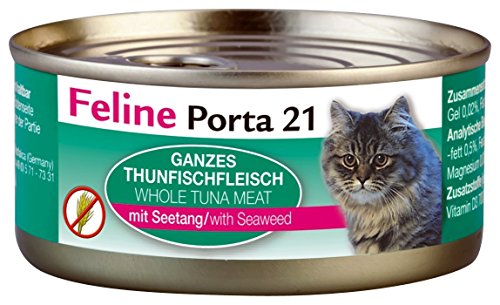 FELINE Porta 21 | Duran de atún Carne con Algas | 24 x 156 g