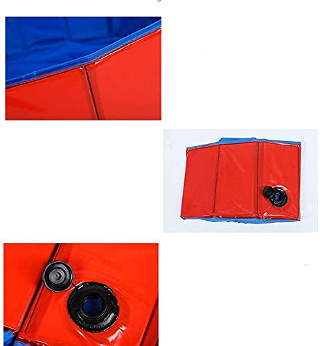 FFKL Red Plegable Plástico Duro Perro Mascota Baño Piscina Piscina Collapsable Perro Mascota Piscina Bañera Bañera Piscina para Niños Mascotas Perros Gatos,Red
