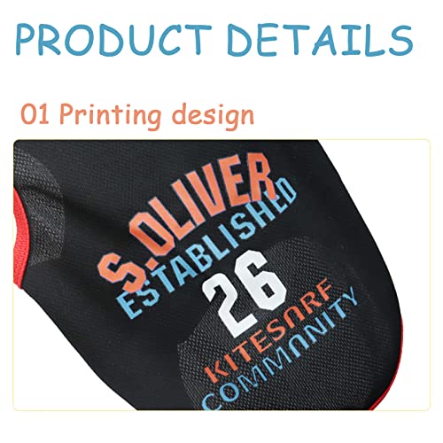 Foern 5 Unids/Set Camiseta de Baloncesto de Fútbol para Perros, Camiseta Deportiva Elástica Suave y Transpirable, Chaleco para Mascotas para Perros Pequeños,Multi,L:45cm/17.7in