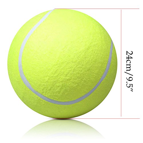 FUNCOCO Pelota de Tenis, Pelota de Tenis Gigante 24 CM Juguete para Mascotas Signature Jumbo Pelota de Tenis Grande