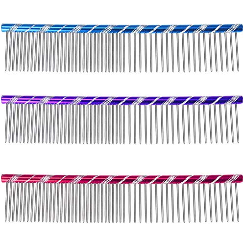 Furminator Mascota Caniche Galgo Y Estética Peines Perro del Metal Peine De La Pulga De Acero Inoxidable para Los Animales Domésticos De Limpieza De Masaje Y Estética Extracción Enredado Pelo Rojo