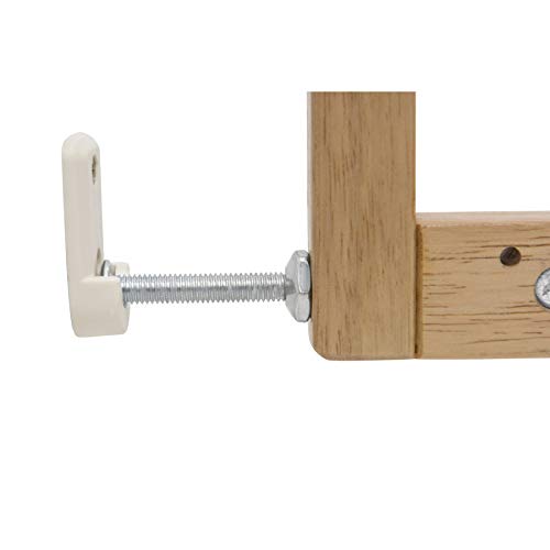 Geuther 2710 NA - Rejilla de seguridad para puertas y escaleras de madera natural 2710, para atornillar, sin barreras, para aberturas de 63, 5-105, 5 cm, marrón, 3,81 kg