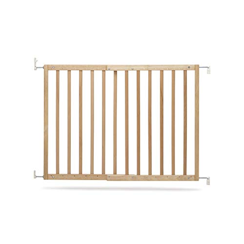 Geuther 2710 NA - Rejilla de seguridad para puertas y escaleras de madera natural 2710, para atornillar, sin barreras, para aberturas de 63, 5-105, 5 cm, marrón, 3,81 kg