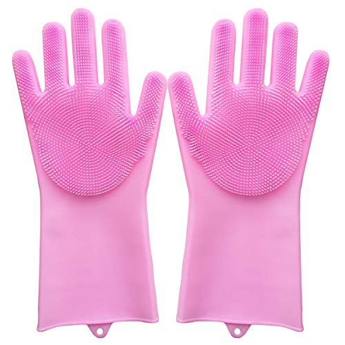 Guantes de aseo de mascotas para baño y depilación, cepillo de champú de baño para perros y gatos, guante de silicona suave y duradero para mascotas ducha como caballo, perro y gato