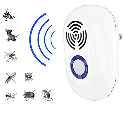 Gusano de insecto electrónico,la cucaracha del mosquito del insecto del parásito del reflector del dispositivo de control de plagas - Blanco enchufe europeo * 5