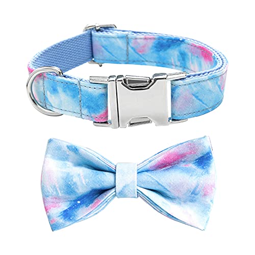 HACRAHO Collar de Perro Bowtie, PC 1 Pajarita Colorida del Cuello del Animal Doméstico Collar de Perro Ajustable Y Pajarita para Perro Pequeño Mediano