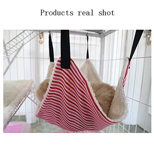 Hamaca para Gato Gato Hamaca, Pequeños Animales dormir hamaca suave cordero felpa Tipo colgante for el gato de la jaula for mascotas Jaula Hamaca (2 colores) Hamaca para ventana de gato ( Color : A )