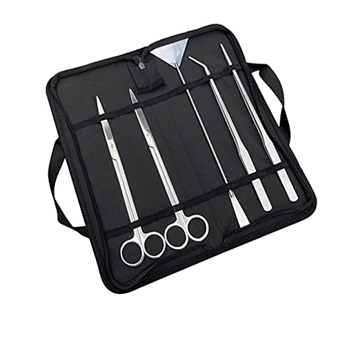 Herramientas de Acuario,5 en 1 Acero Inoxidable Acuario Mantenimiento Kit Herramientas Planta Acuática Accesorios Pinzas Tijeras Acuario Juego de Herramientas,para Acuario Plantas