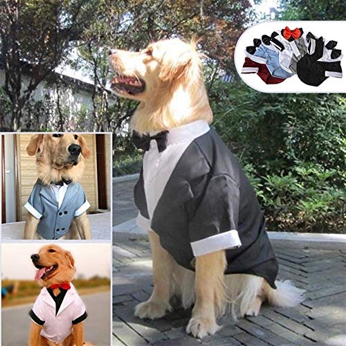 Homeilteds Traje Perro Tuxedo For La Ropa Ropa Grande De La Chaqueta For La Capa del Traje De Smoking del Perro Perros Grandes Rayas Ropa For Mascotas Ropa Soft (Color : B, Size : L-L)