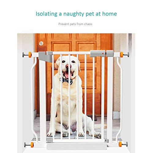 Huo Cierre Automático Blanca Puerta de La Escalera, Seguridad Puerta de La Barrera de Habitaciones Dividersafety Puerta for Perro Mascotas Bebé (Size : 160-167cm)
