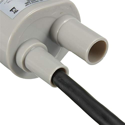 ibasenice Bomba de Agua Sumergible Mini 12V CC Bomba Sumergible Bomba de Barco Bomba de Agua Dulce 10L/ M 5M Elevación para Fuentes Estanque de Acuario Pecera-Gris