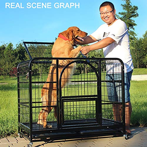 Jaulas Para Perros Perro pequeño, medianas perro, perro grande, perro Alaska, pastor alemán, la jaula del animal doméstico, 100 kg de soporte de cargas, Claraboya Diseño, Anti-mordedura, con bandeja