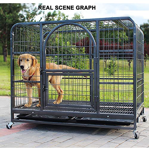 Jaulas Para Perros Perro pequeño, medianas perro, perro grande, perro Alaska, pastor alemán, la jaula del animal doméstico, 100 kg de soporte de cargas, Claraboya Diseño, Anti-mordedura, con bandeja
