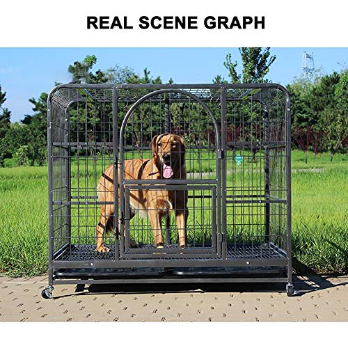 Jaulas Para Perros Perro pequeño, medianas perro, perro grande, perro Alaska, pastor alemán, la jaula del animal doméstico, 100 kg de soporte de cargas, Claraboya Diseño, Anti-mordedura, con bandeja