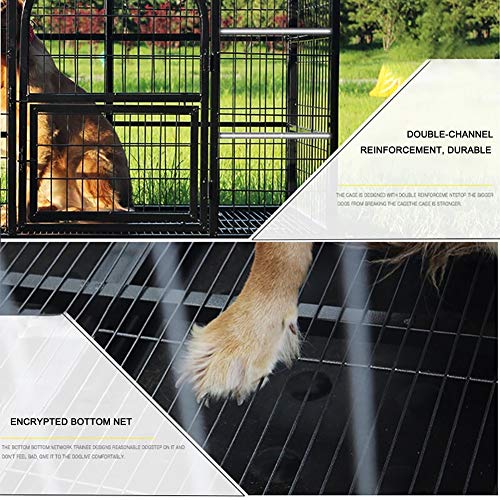Jaulas Para Perros Perro pequeño, medianas perro, perro grande, perro Alaska, pastor alemán, la jaula del animal doméstico, 100 kg de soporte de cargas, Claraboya Diseño, Anti-mordedura, con bandeja