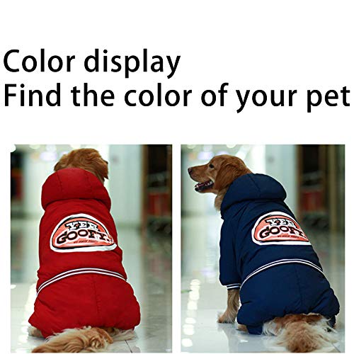 JKGHK Abrigo De Invierno Cálido Polar Grande para Perros, Más Sudadera De Terciopelo para Otoño E Invierno, Disfraces para Perros, Golden Retriever, Alaska, Ropa para Perros,Azul,36