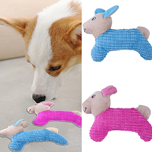 Juguete de sonido de dibujos animados Animal Design Aliviar la tensión PP algodón interactivo masticar mordida juguete para cachorro - azul