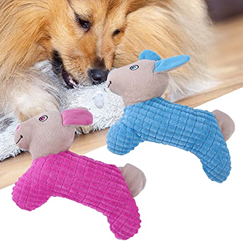 Juguete de sonido de dibujos animados Animal Design Aliviar la tensión PP algodón interactivo masticar mordida juguete para cachorro - azul