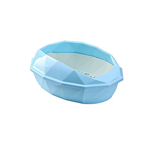 kerryshop Inodoro para Mascotas Caja de Arena Simple Caja de Arena semicerrada Abrir Gato Aseo Cat Potty Gato Grande Caja de Arena Caja Cat Supplies Separada Estructura Aseo de Cachorros (Color : A)