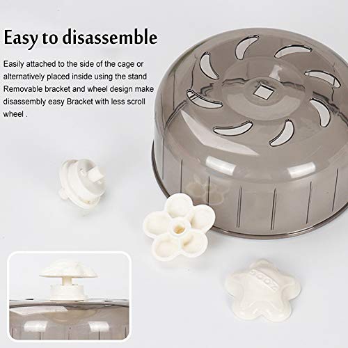 LDYQ Rueda para Hámster, 2 pcs Rueda para Hámster para Mascotas de Súper Silencioso,Transparente Rueda de Cinta de Correr con Diseño Aerodinámico Giratorios Silenciosos para Ratones, Ratas, Gerbil