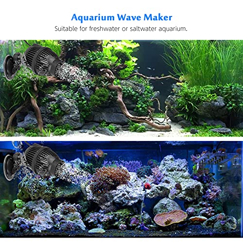 Lechnical 792GPH Sumergible Acuario Wave Maker Susurro silencioso Pecera Powerhead Bomba de Onda con Ventosa para Acuario de Agua Dulce