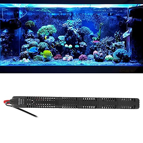 Liyes Varilla De Calentamiento para Pecera, Calentador Sumergible De Acuario EU 220V Ajustable para Agua Dulce para Agua De Mar(HX-936 con Cubierta Protectora 300W)