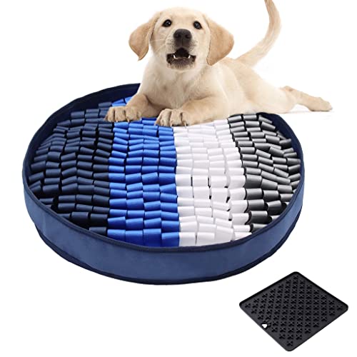 LVLUOKJ Colchoneta de adiestramiento para Perros, Cuenco a Prueba de Golondrinas para Perros y Gatos, Manta de Consumo energético para Mascotas (Color : SniffingPad+lickingPad)