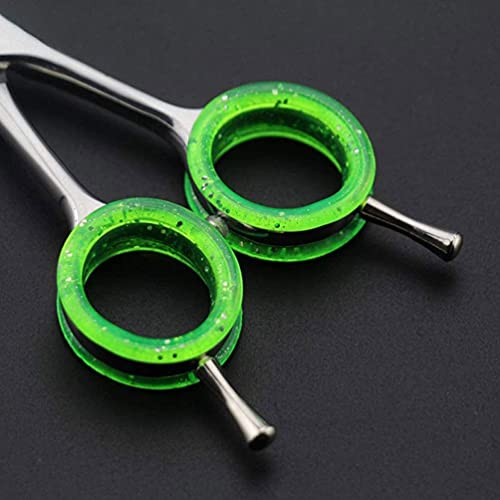 M I A 12 piezas de tijeras de silicona suave, anillos de dedo, insertos de corte para el pulgar, accesorios para tijeras de peluquero (color surtidos)