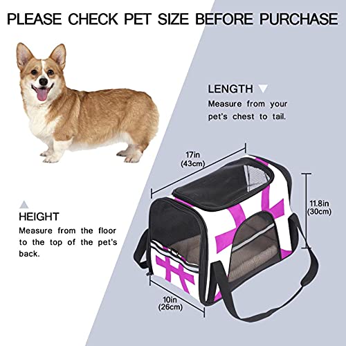MEITD Transportador de mascotas plegable de cara suave aprobado por la aerolínea, bolsa portátil de mano para perros pequeños, gatos y cachorros Piscis 2